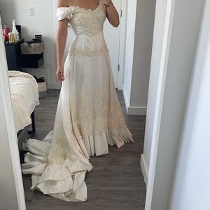 Union made vintage wedding gown